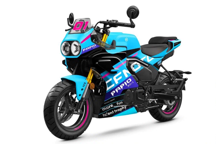 CFMoto XO Papio Racer 2026: mini superbike, maxi actitud La CFMoto XO Papio Racer 2026 en color celeste