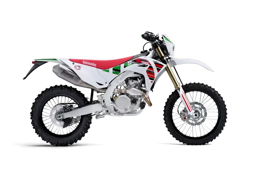Lateral derecho de una moto Bimota BX450