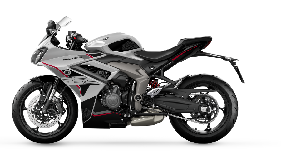 ¿No es una supersport?: ¿qué propone realmente la Daytona 660? La versión blanca de una Triumph Daytona 660 2026 vista del lateral izquierdo