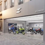 Imagen que simula el frente de un local comercial de ZXMoto en Europa