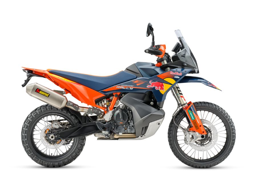 Vista lateral derecha de una moto KTM 890 Adventure R Rally 2026 