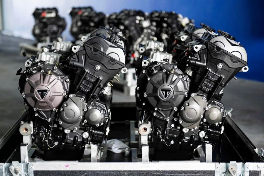 dos motores de Moto2 de la marca Triumph