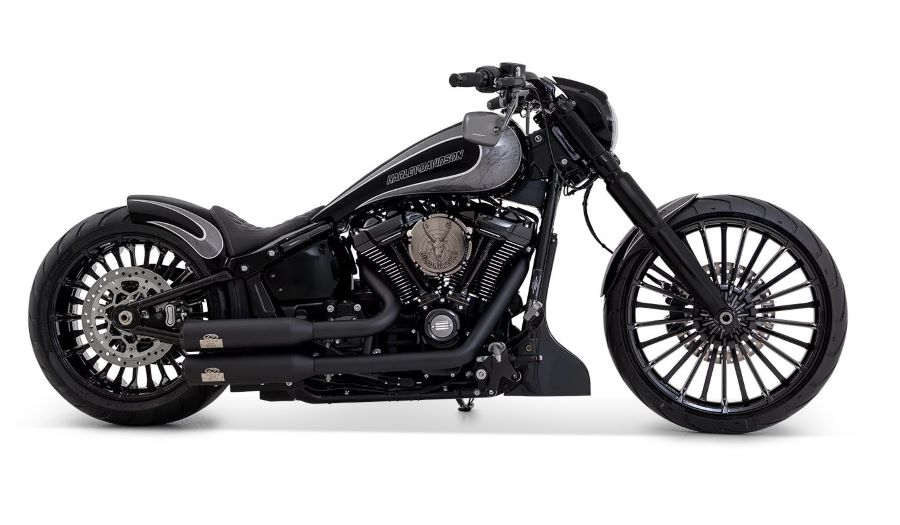 Por qué la Harley-Davidson Breakout obsesiona al mundo custom Lateral derecho de la custom herley-davidson Smooth Rider