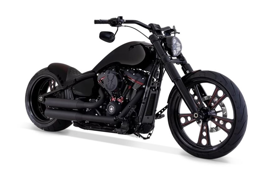 Por qué la Harley-Davidson Breakout obsesiona al mundo custom Lateral derecho de la customización Harley-Davidson Vanguard III