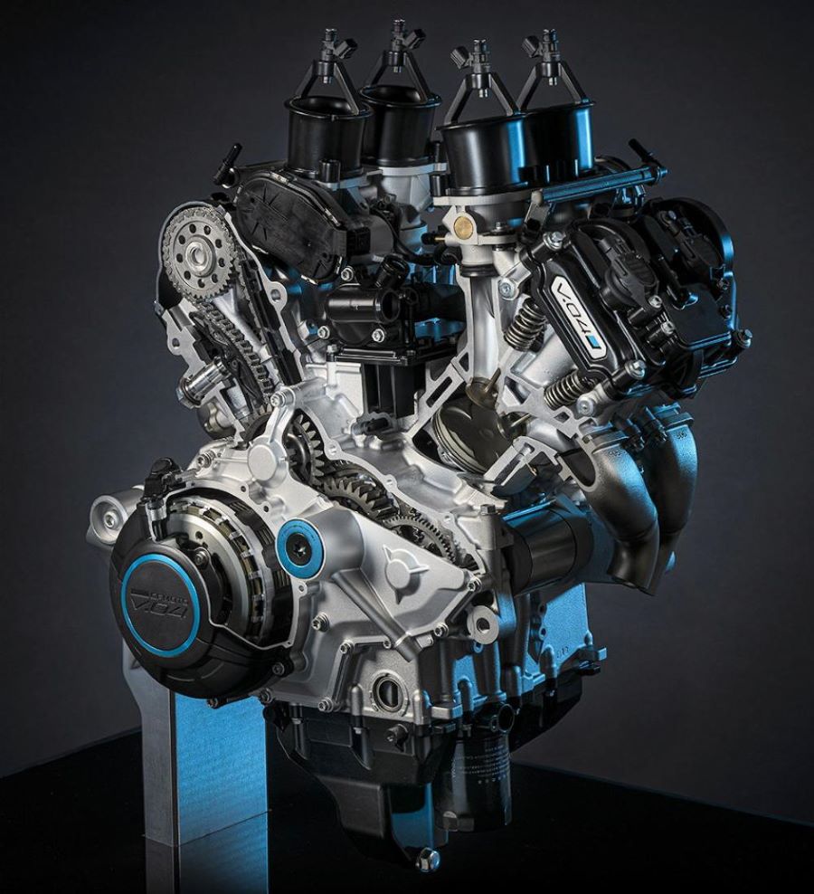 CFMoto V4: la amenaza china ya tiene forma definitiva Motor V4 de la CFMoto 1000 V4 SR-RR.
