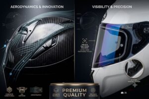 Imagen figurativa del desarrollo de los cascos premium en la actualidad