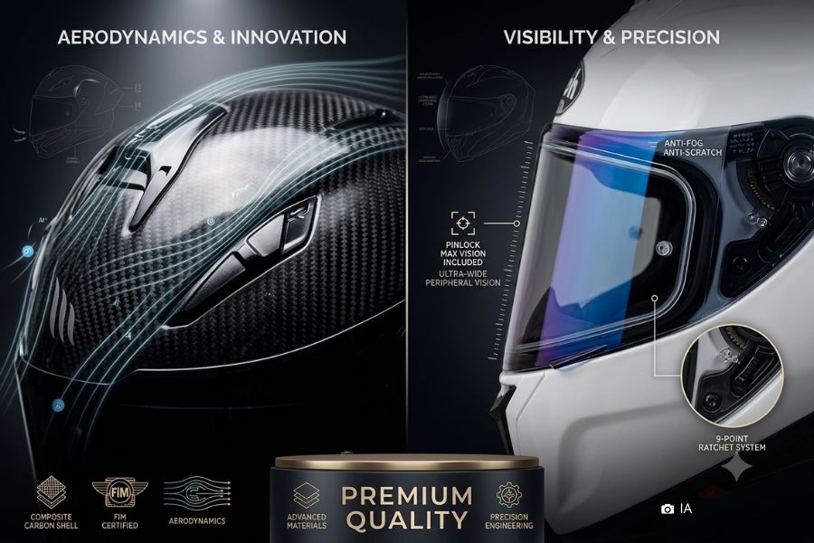Imagen figurativa del desarrollo de los cascos premium en la actualidad