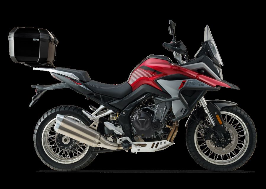 Lateral derecho de una moto Malaguti Trovare 475