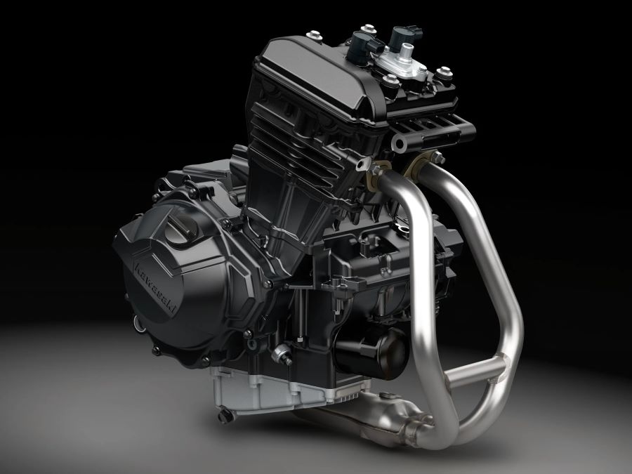 Kawasaki Ninja 300: la deportiva que vuelve a tener sentido Motor de una Kawasaki Ninja 300 2026