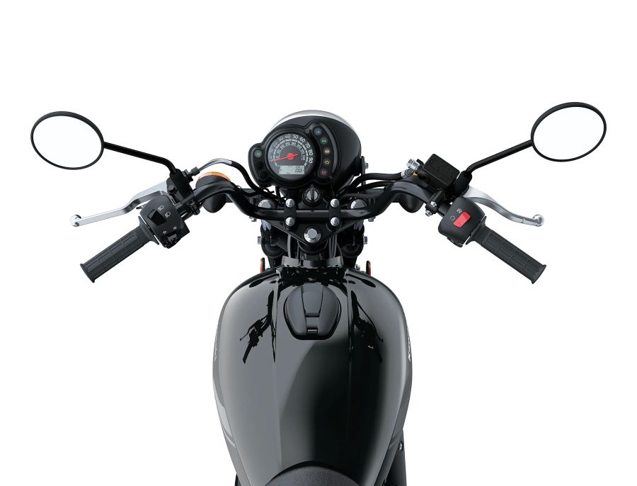 Mandos de una moto Kawasaki W175 LTD