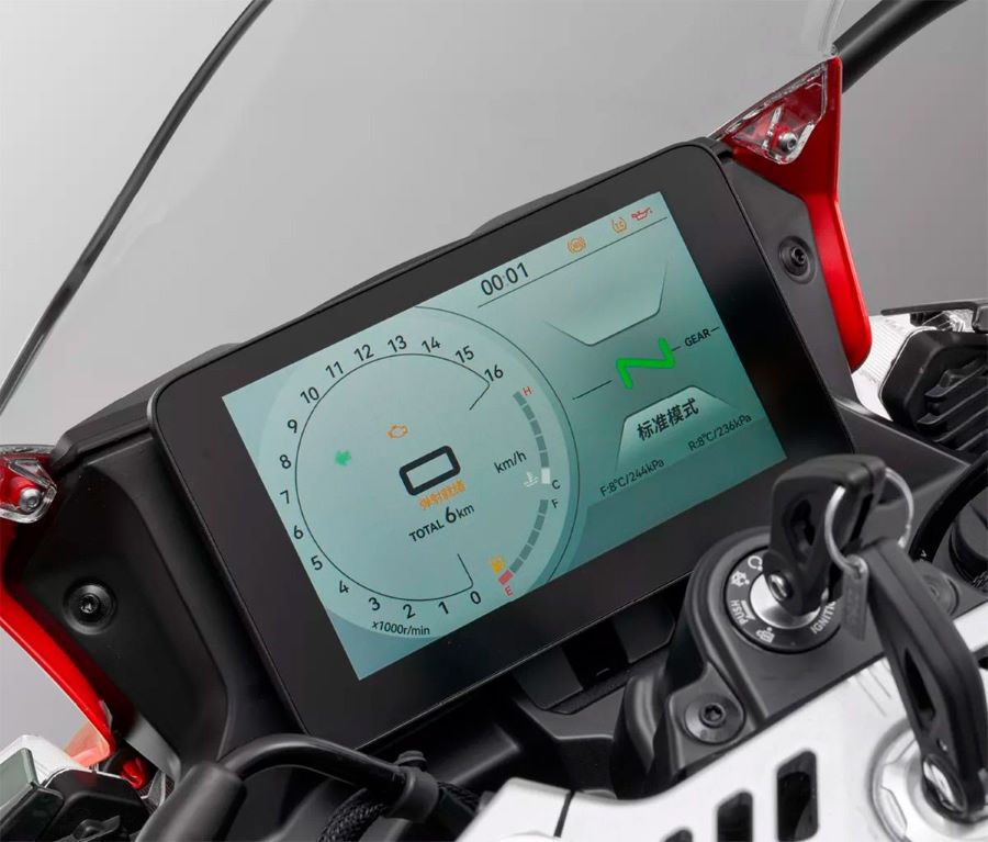 QJMotor SRK 421 RR: nueva señal de hacia dónde va el mercado Tablero de una moto QJMotor SRK 421 RR