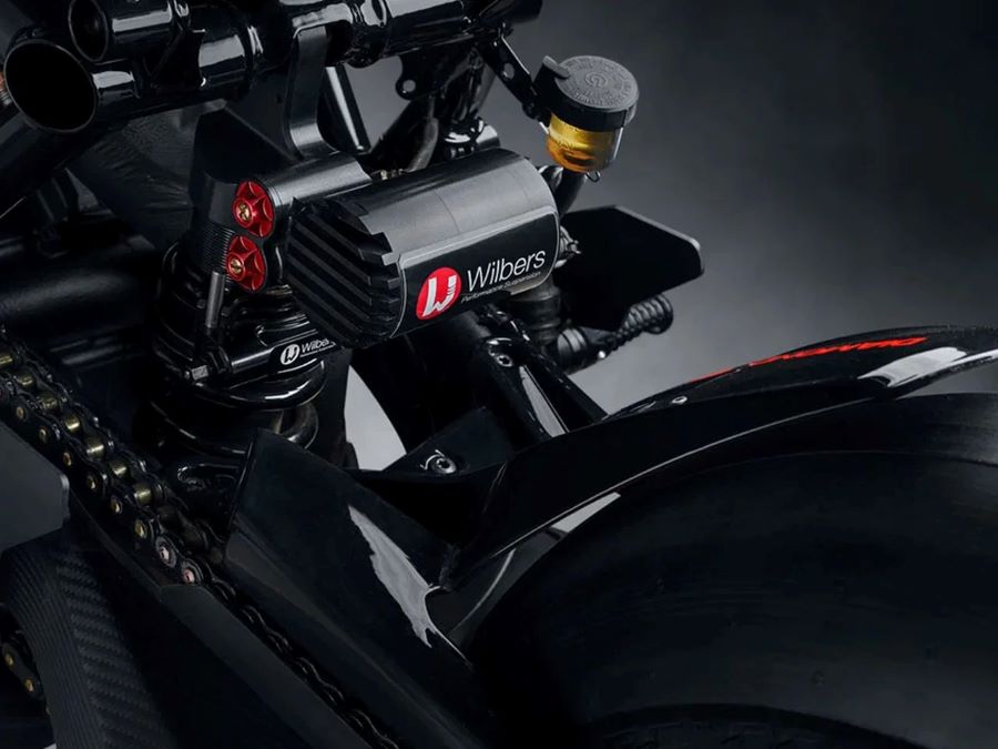 DA#22 Ultron: La hipermoto que se diseñó al revés Suspensión trasera de ua moto Diamond Atelier DA22 Ultron