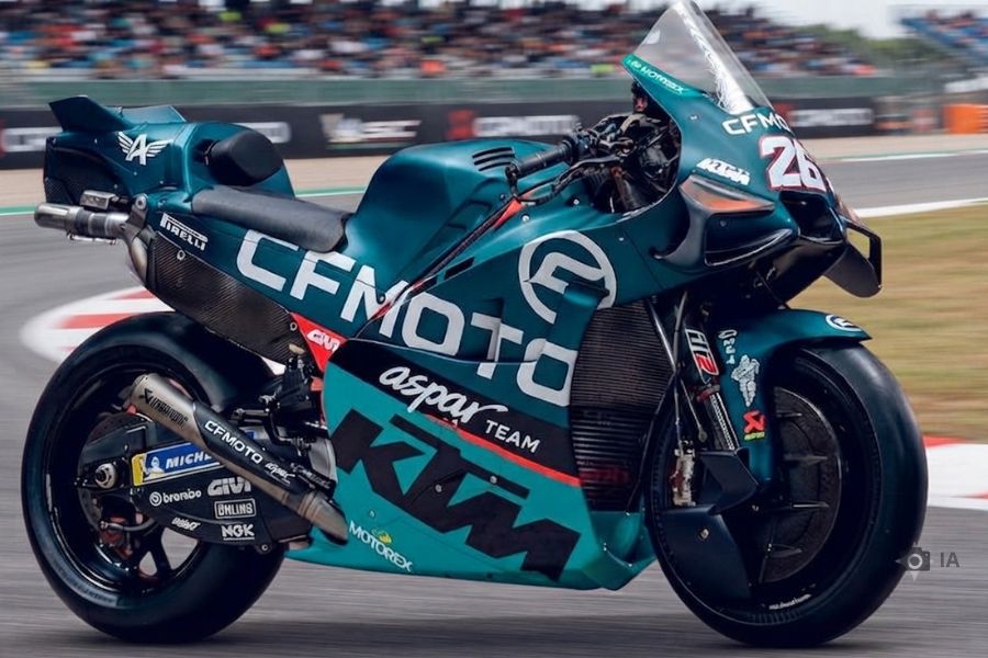 Un render que simula un prototipo de MotoGP del Aspar Team y CFMoto