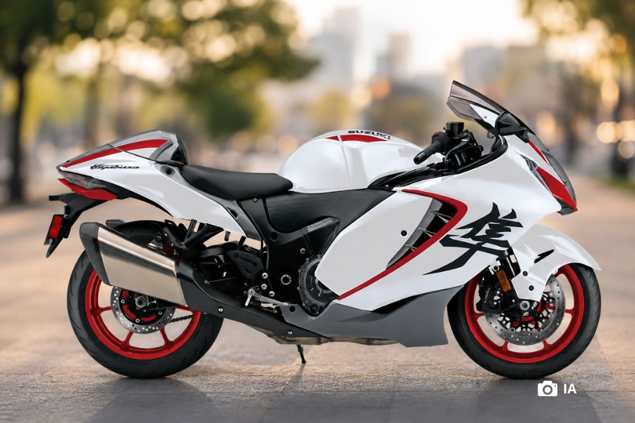 Lateral derecho de una Suzuki Hayabusa 2027 edición especial 