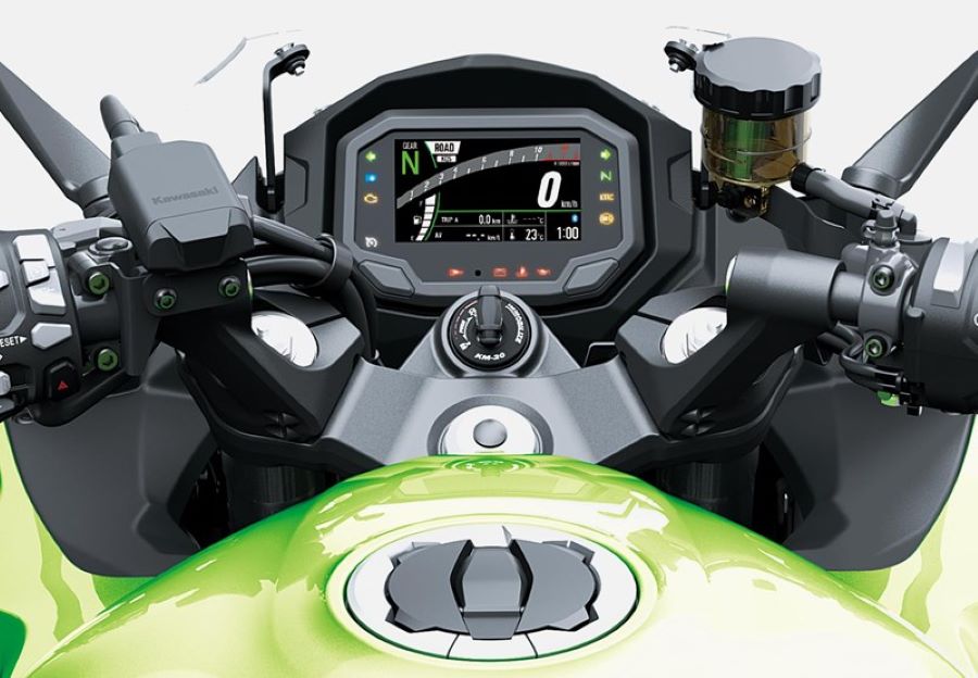 Tablero digital de una Kawasaki Ninja 1100SX 2027