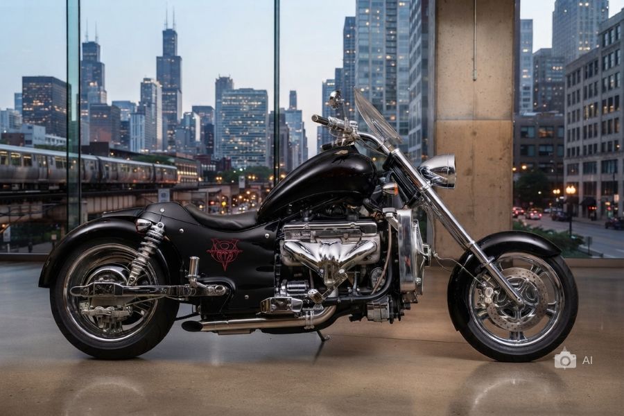 Nadie fabrica una moto como la Boss Hoss Cruiser Una de las versiones de la moto boss hoss cruiser 2026 color negro