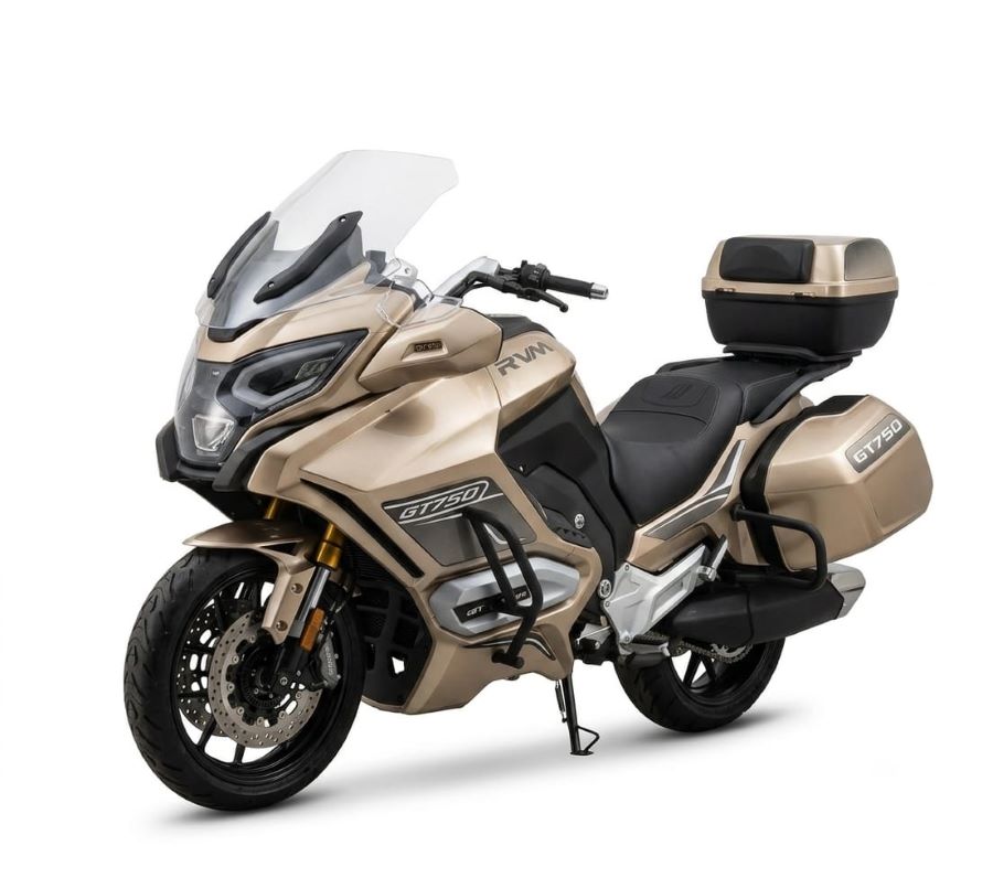 Lateral izquierdo de una moto RVM GT 750