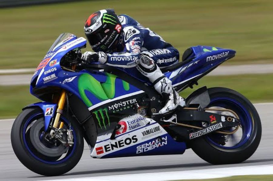 Jorge Lorenzo sobre una Yamaha de MotoGP