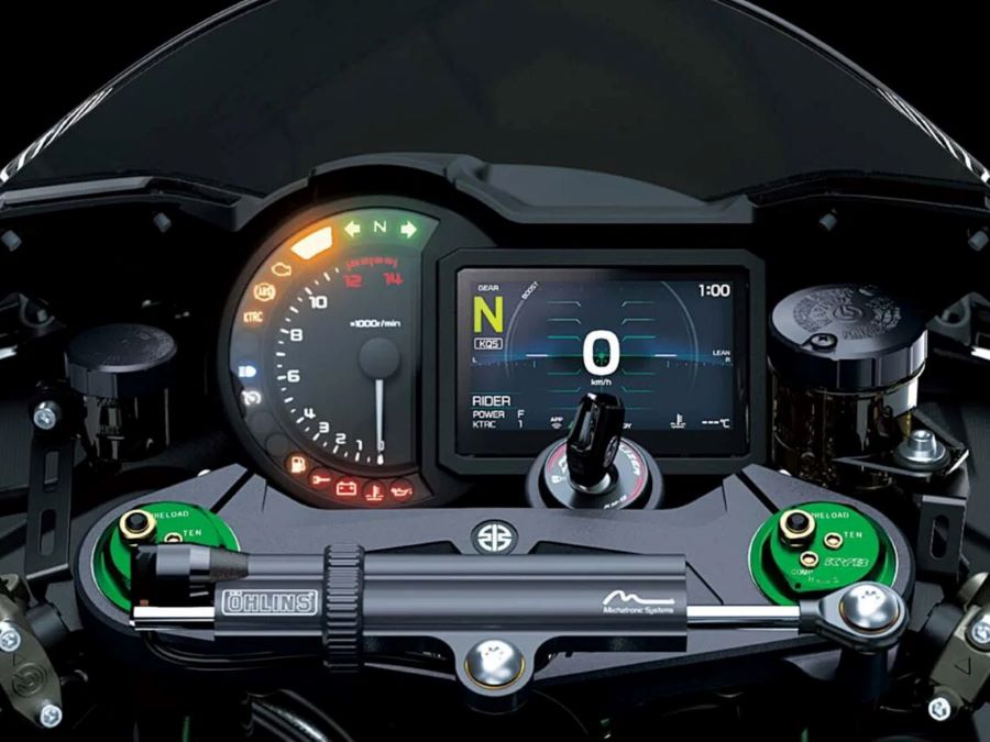 La Kawasaki Ninja H2 reinventa la sobrealimentación Instrumental de una Kawasaki Ninja H2 2027