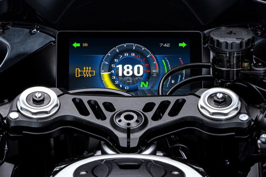 Pantalla TFT de una moto Zontes 703 RR