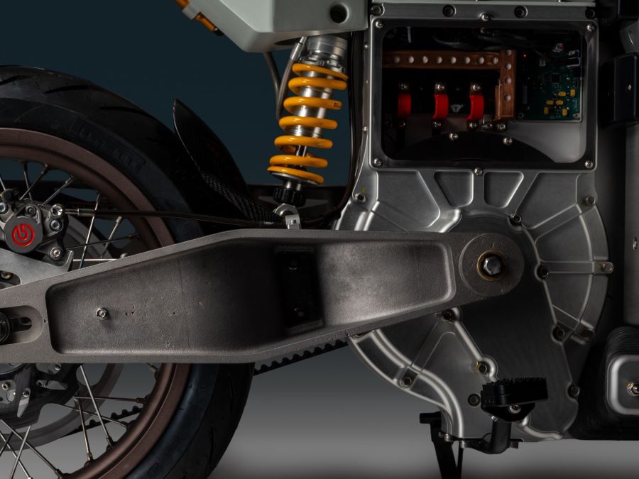 Blacksheep One: la moto eléctrica sin un solo cable Parte trasera de una moto Blacksheep One
