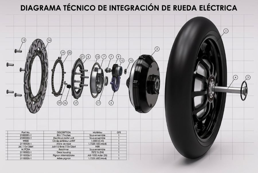 Diagrama del motor Eversor del prototipo Furion Taran