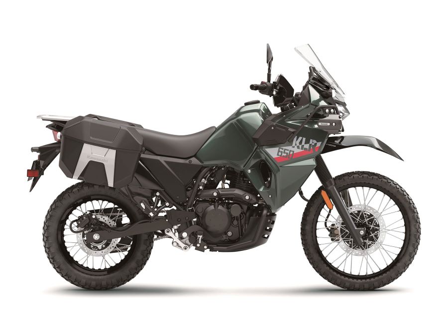 Viata lateral derecha de una moto Kawasaki KLR650 2027 S