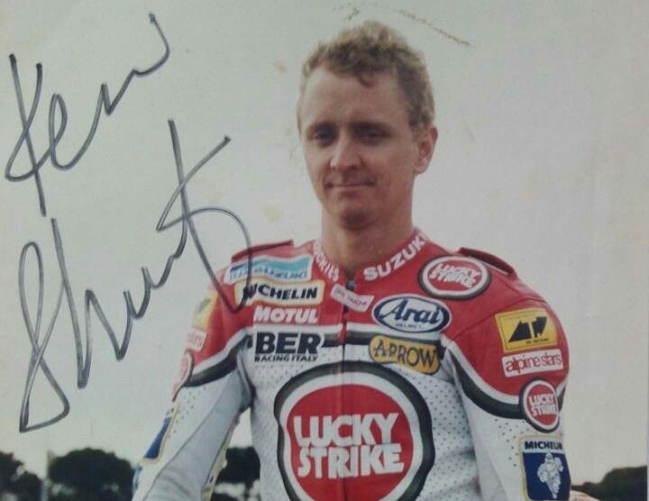 Foto autografiada de Kevin Schwantz